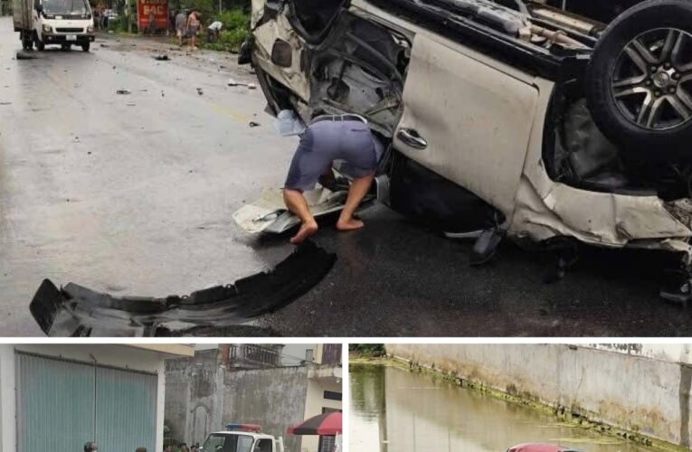 Hiện trường vụ TNGT tại Thái Bình, tốc độ kinh hoàng