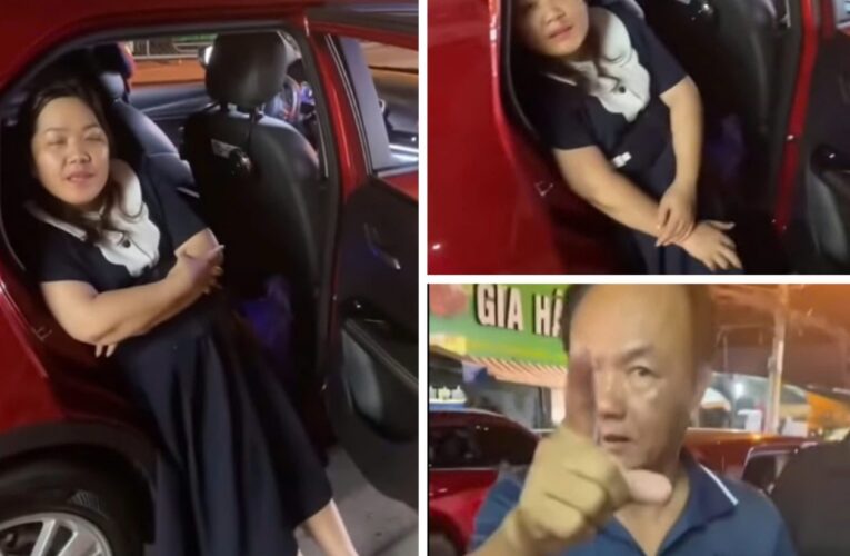 [VIDEO] Người phụ nữ uống quá chén mất kiểm soát đi vệ sinh ngay trên taxi còn gọi chồng ra phán “xe mầy m phải dọn”